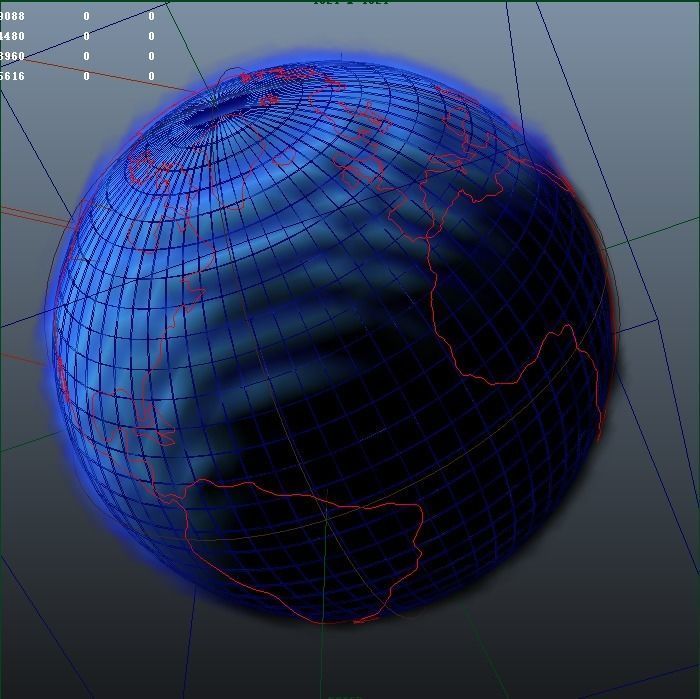 Earth in January 3D model_8