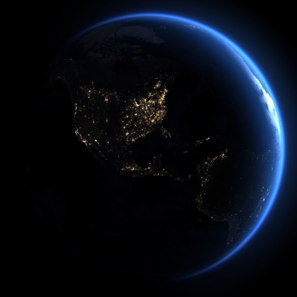 Earth in January 3D model_4