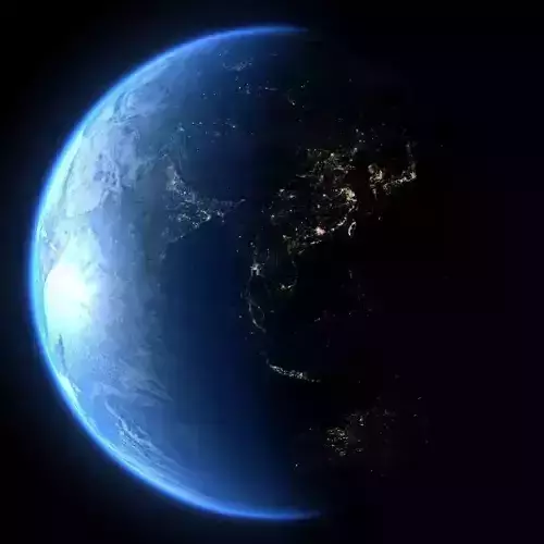Earth in February 3D model