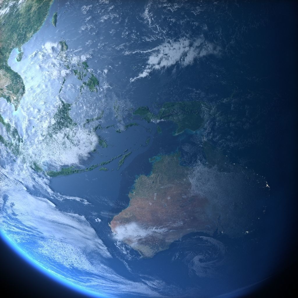 Earth in July 3D model_4