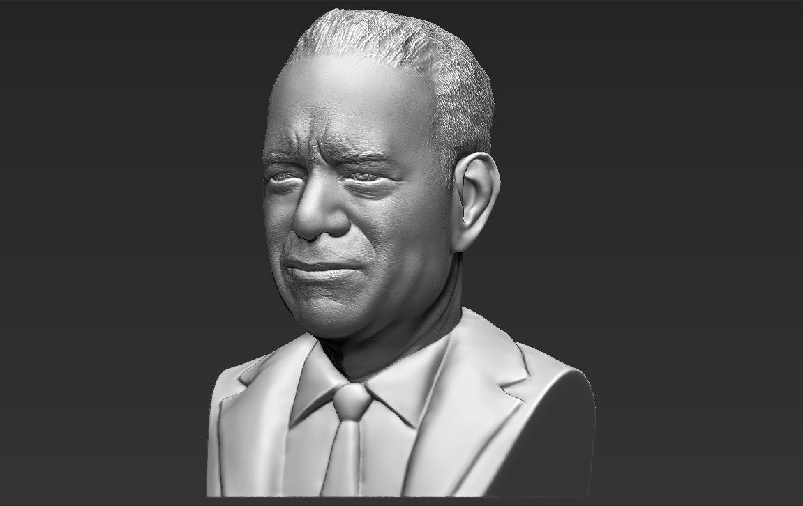 Tom Hanks bust 3D printing ready stl obj formats 3D print model_1