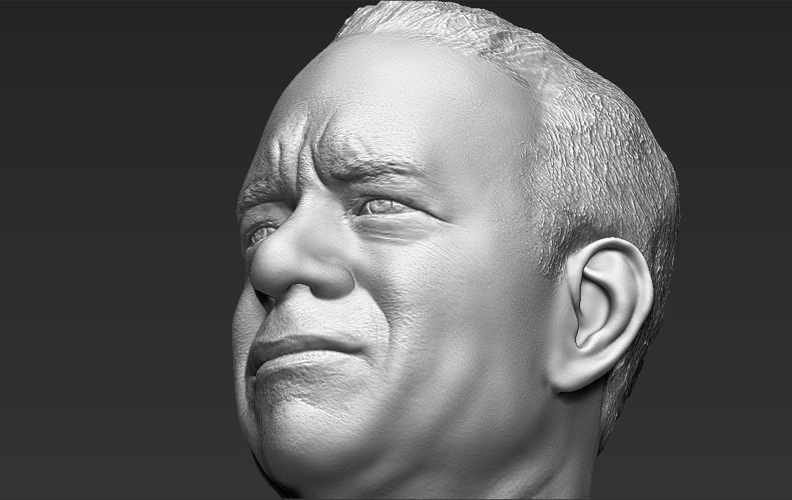 Tom Hanks bust 3D printing ready stl obj formats 3D print model_24