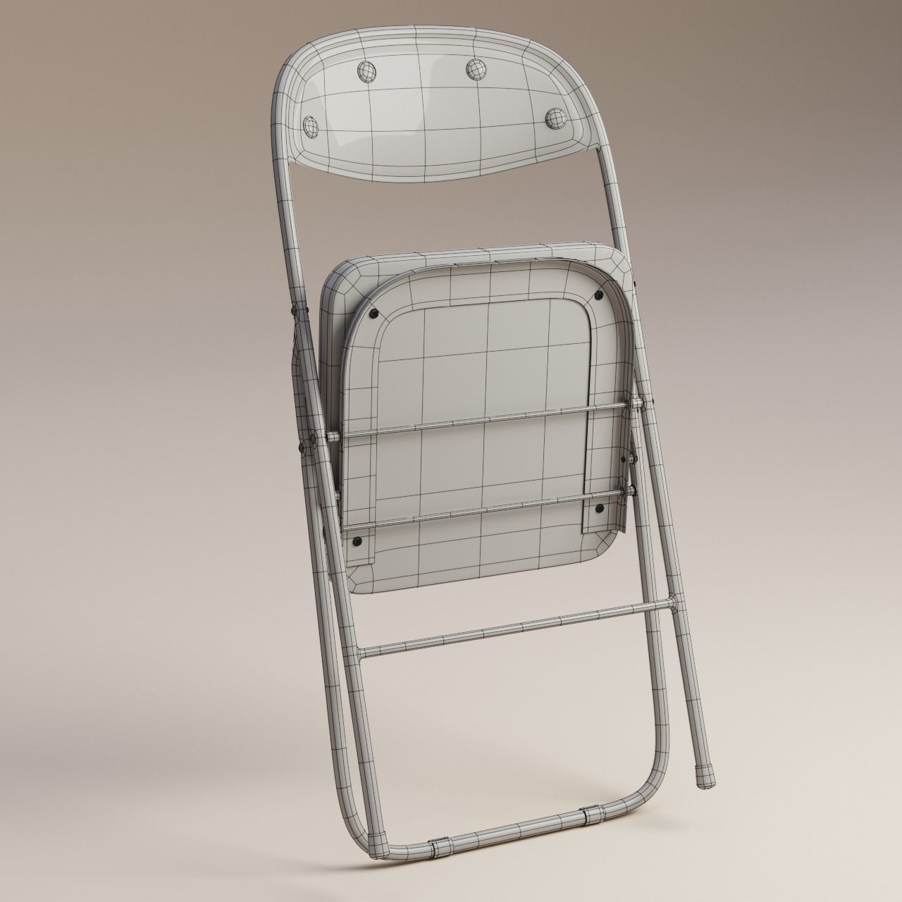 Folding chair 3D model_5