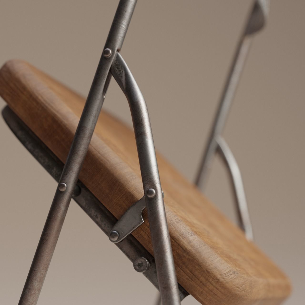 Folding chair 3D model_2