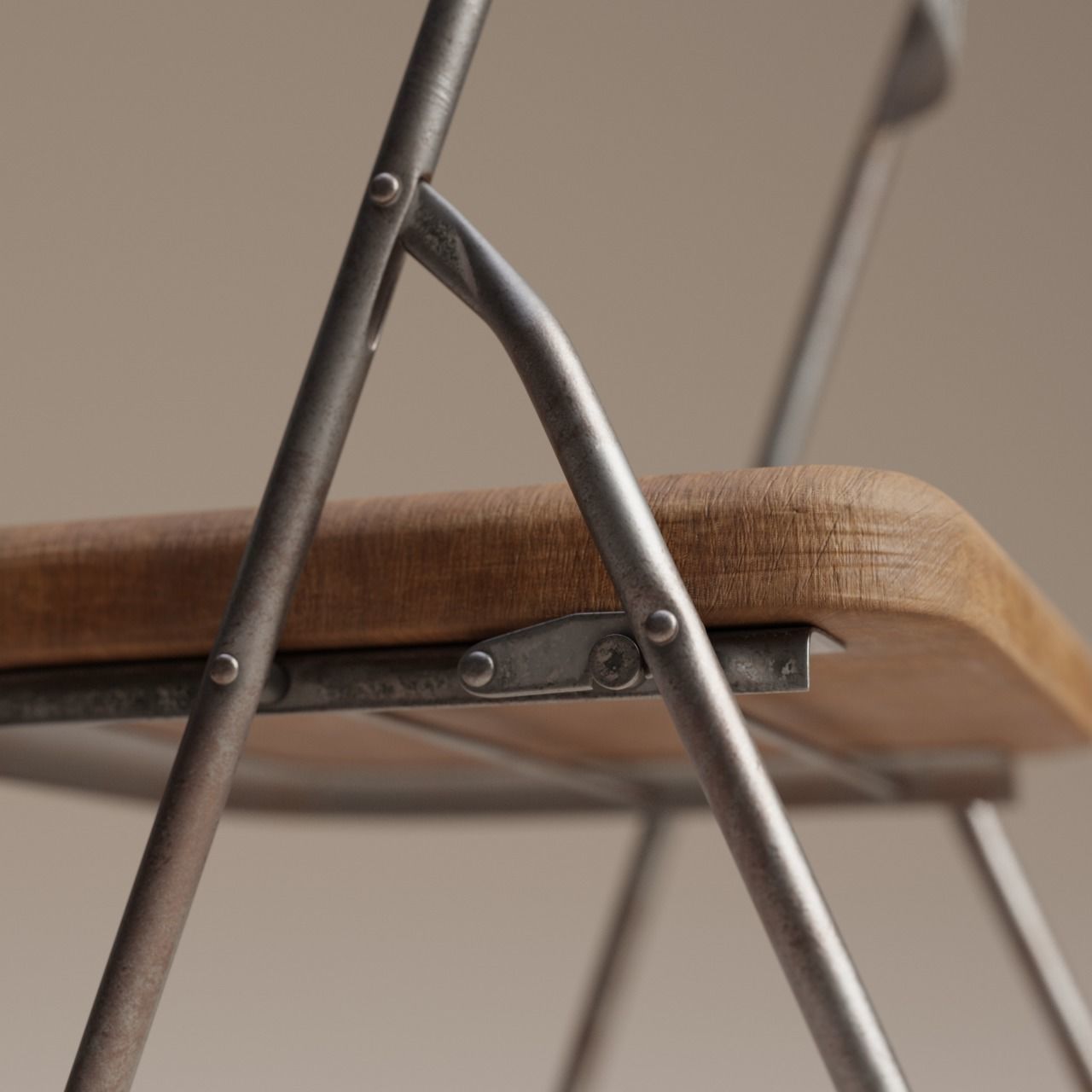 Folding chair 3D model_1