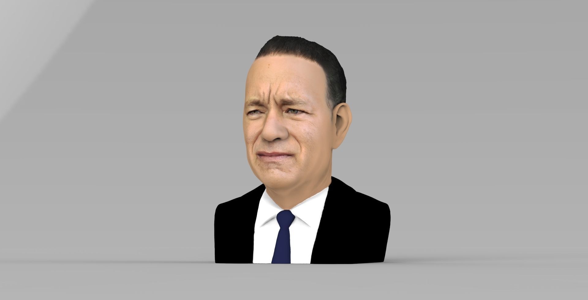 Tom Hanks bust ready for full color 3D printing 3D print model_1