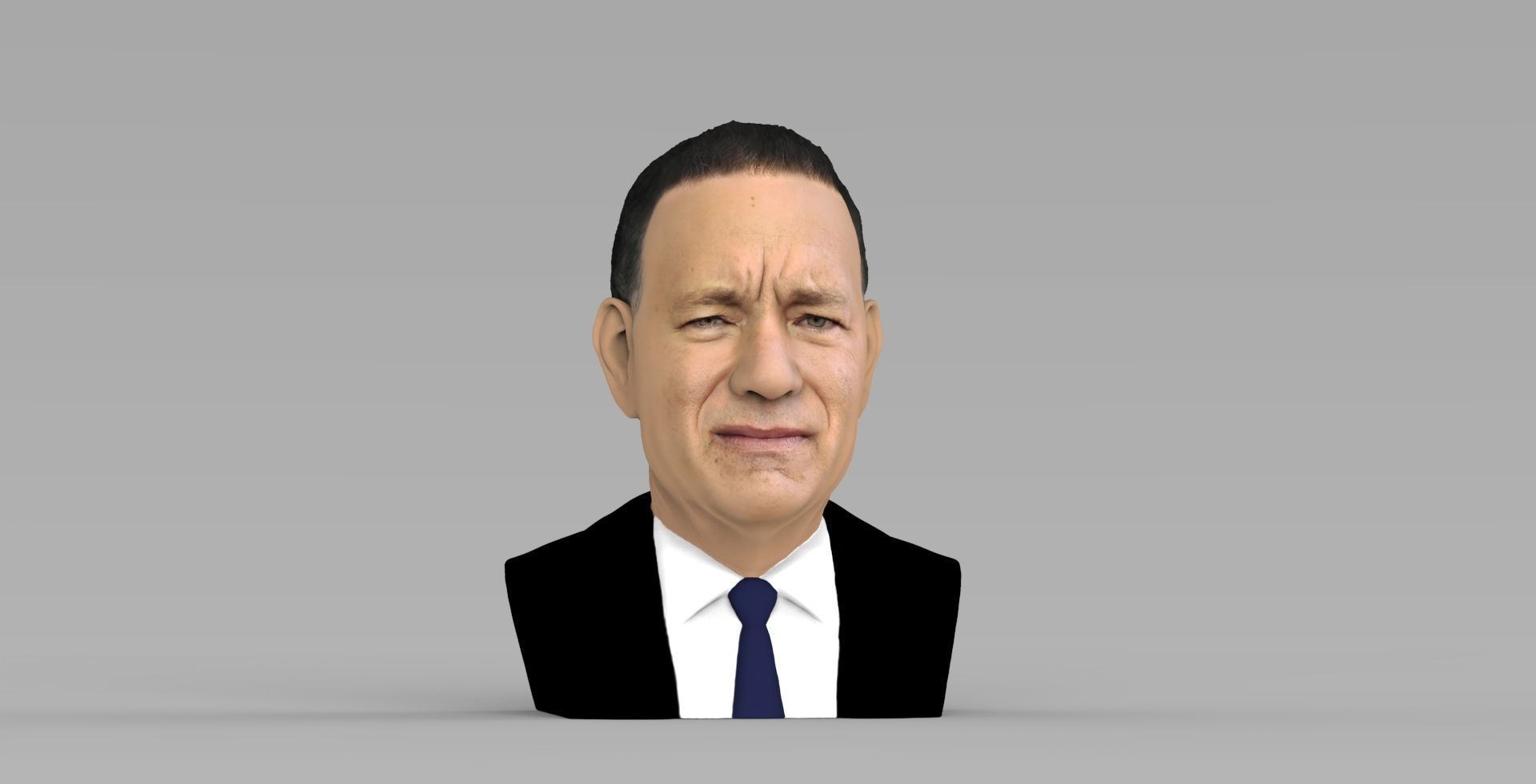 Tom Hanks bust ready for full color 3D printing 3D print model_11
