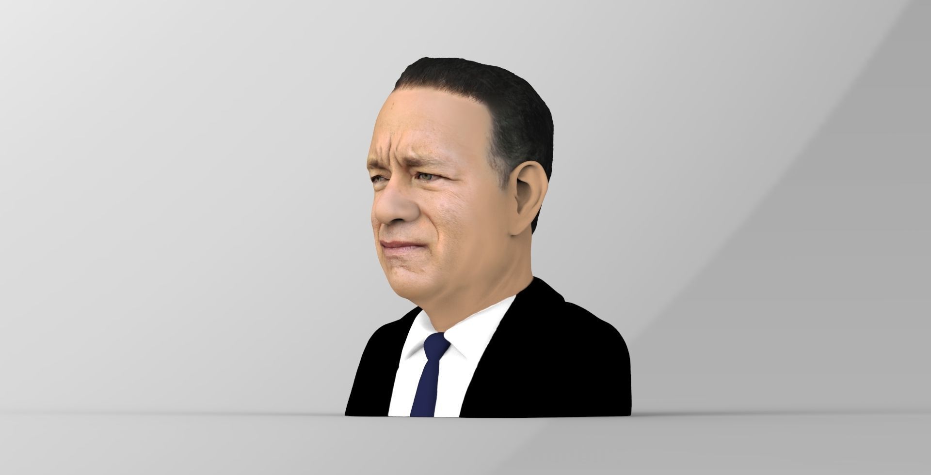 Tom Hanks bust ready for full color 3D printing 3D print model_2