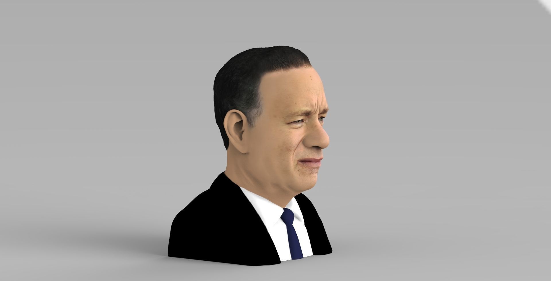 Tom Hanks bust ready for full color 3D printing 3D print model_9