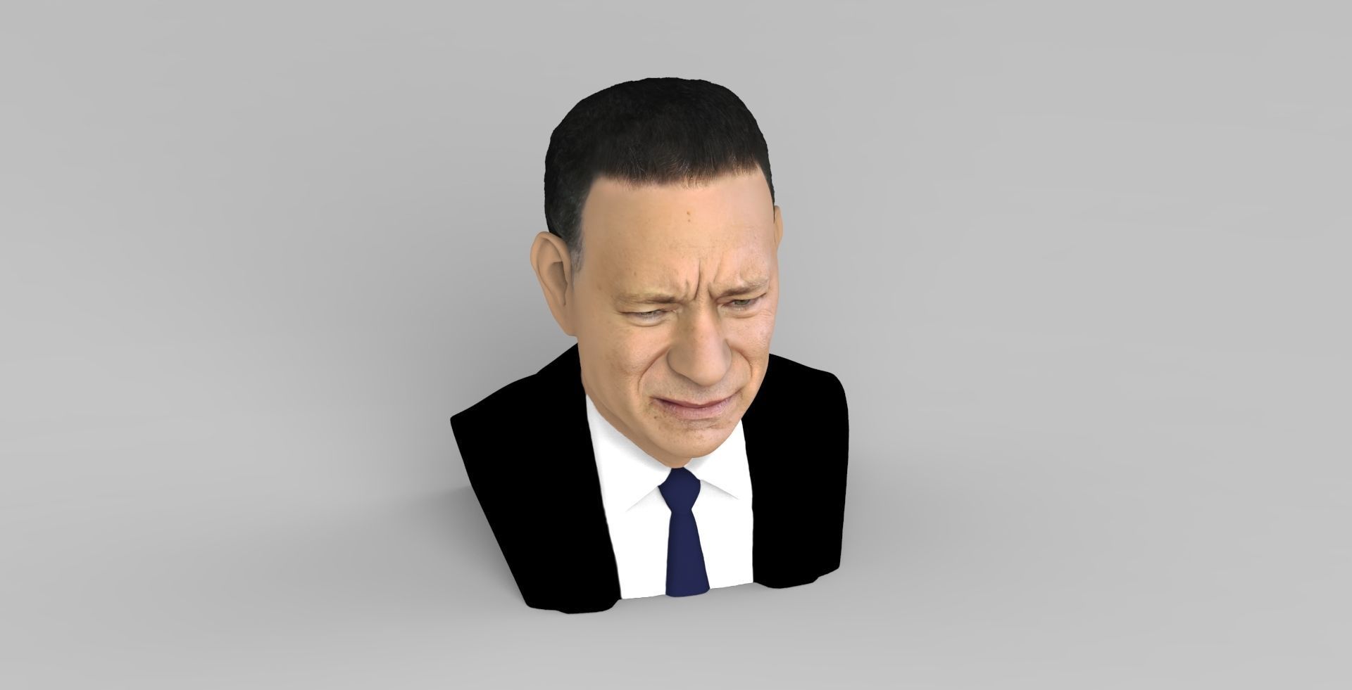 Tom Hanks bust ready for full color 3D printing 3D print model_12