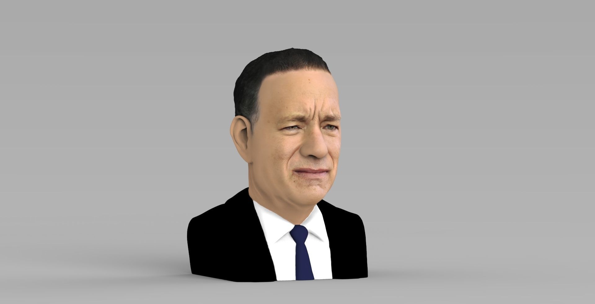 Tom Hanks bust ready for full color 3D printing 3D print model_10
