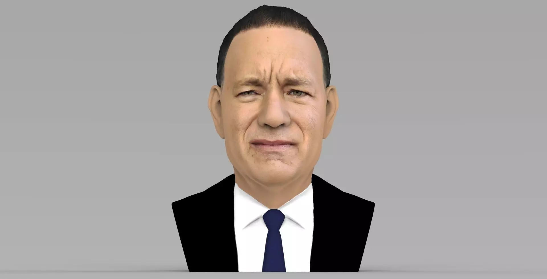 Tom Hanks bust ready for full color 3D printing 3D print model_0