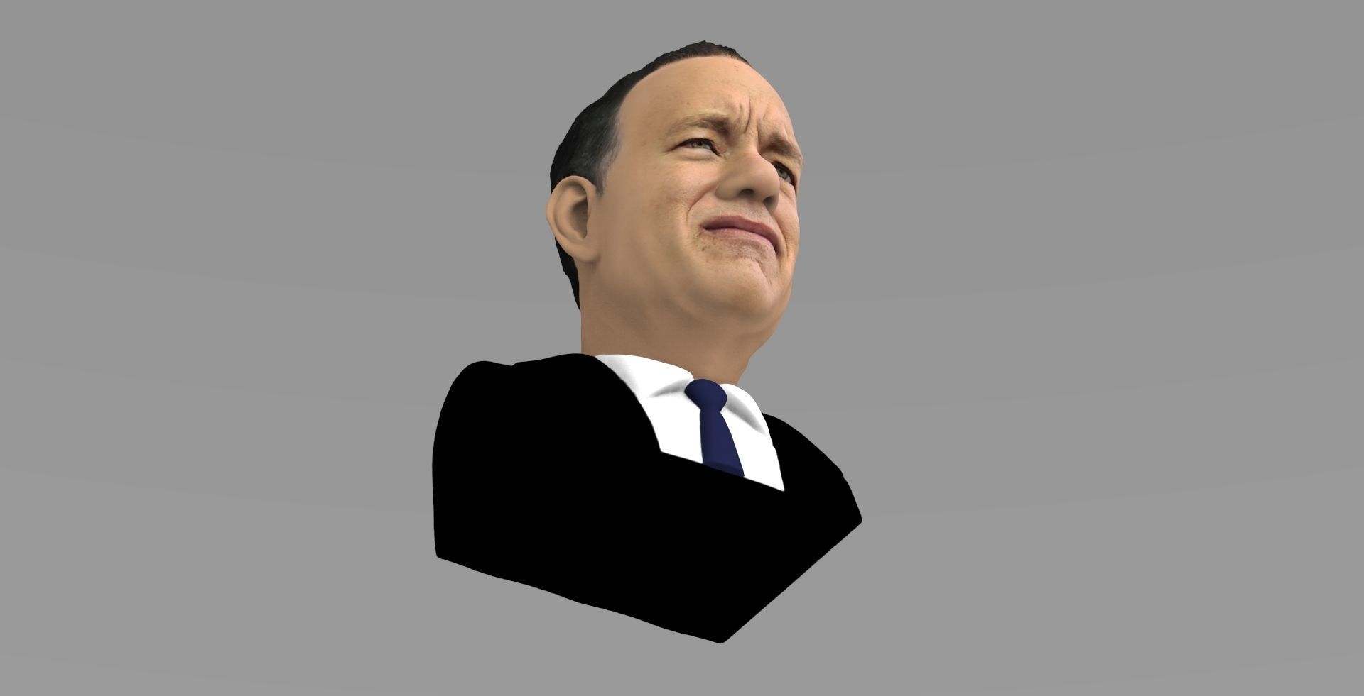 Tom Hanks bust ready for full color 3D printing 3D print model_17