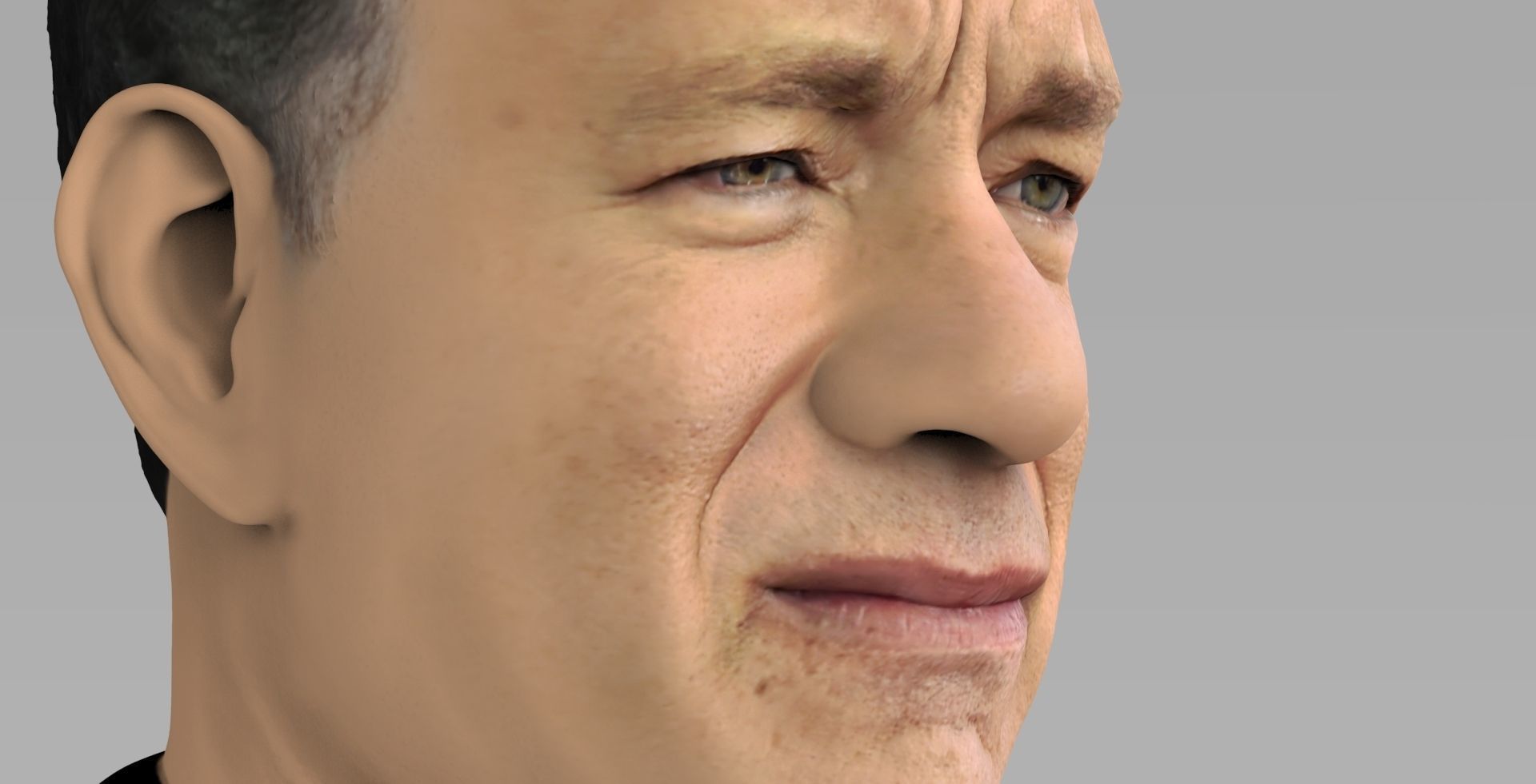 Tom Hanks bust ready for full color 3D printing 3D print model_16