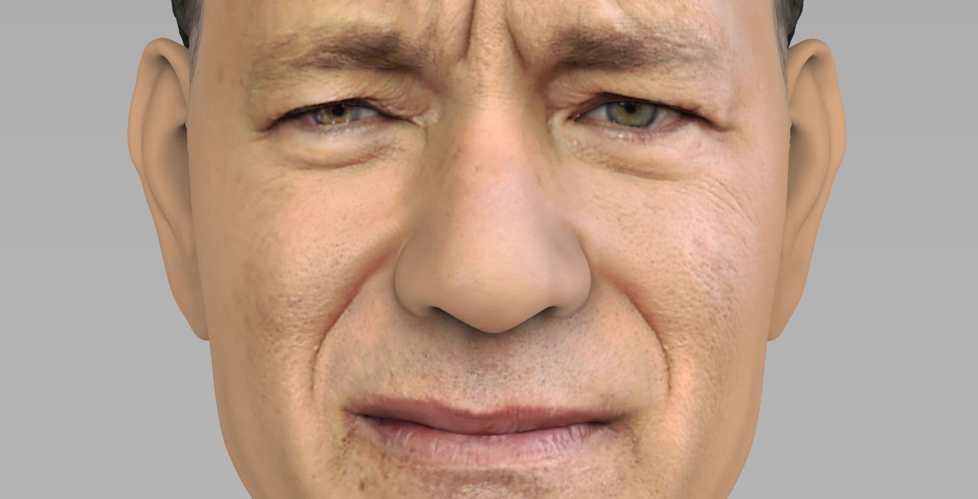 Tom Hanks bust ready for full color 3D printing 3D print model_15