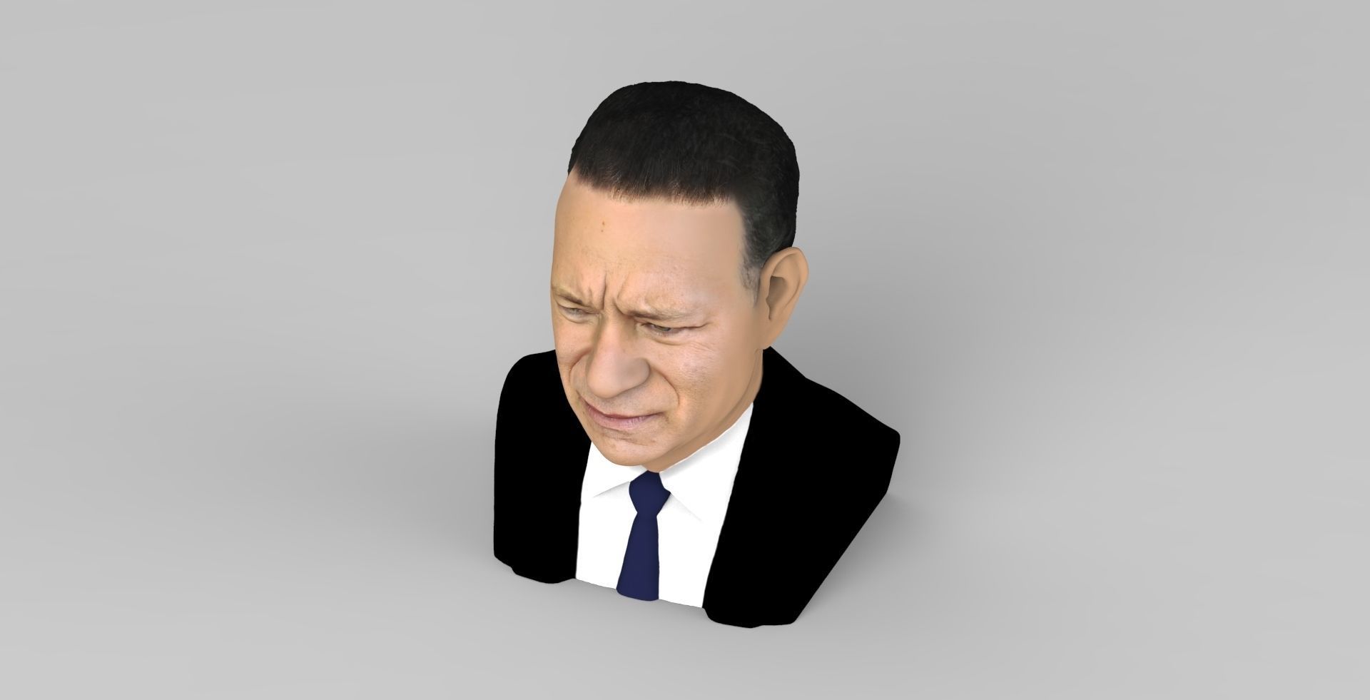 Tom Hanks bust ready for full color 3D printing 3D print model_13