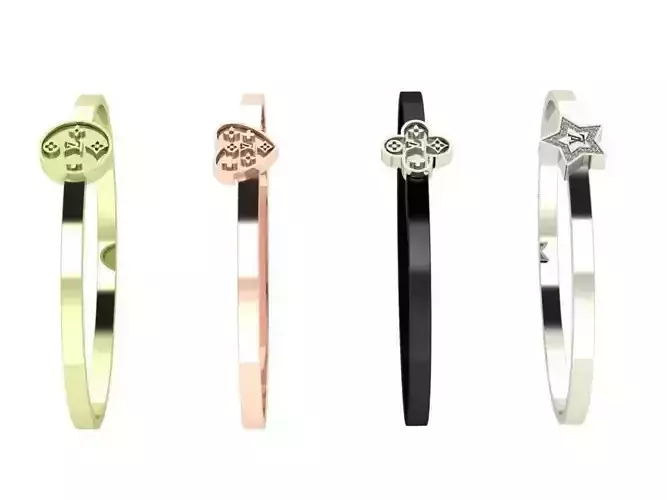 luis vuitton bracelet set 4 in 1