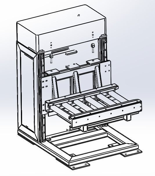 Electric elevator 3D model_2