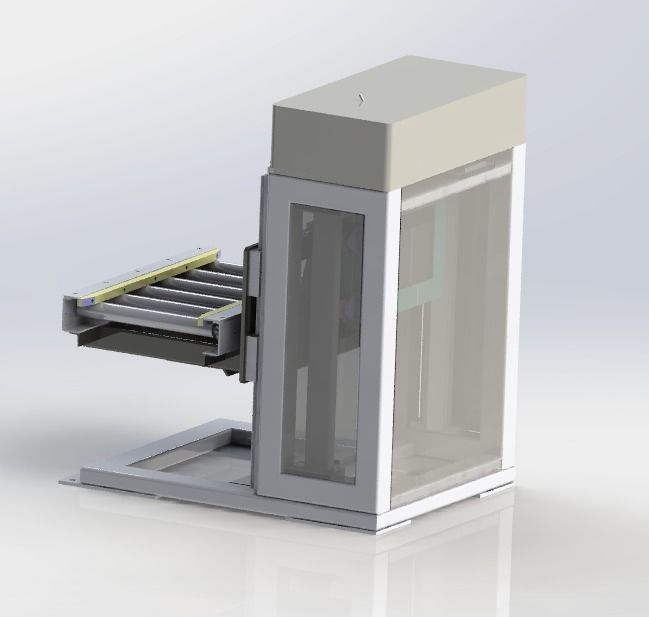 Electric elevator 3D model_1