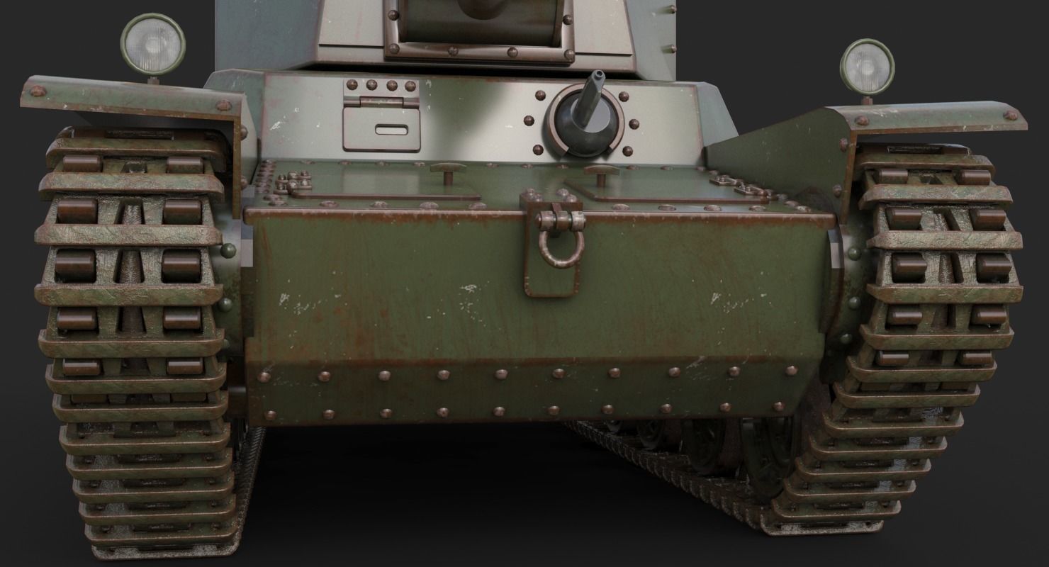 Tank Type 3 Chi-Nu Japan Vray 3D model_12