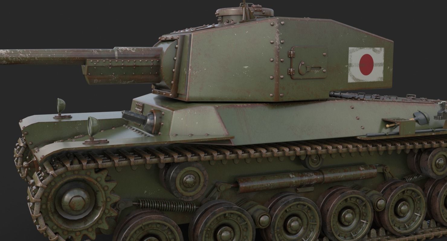 Tank Type 3 Chi-Nu Japan Vray 3D model_15