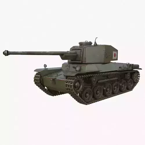 Tank Type 3 Chi-Nu Japan Vray 3D model