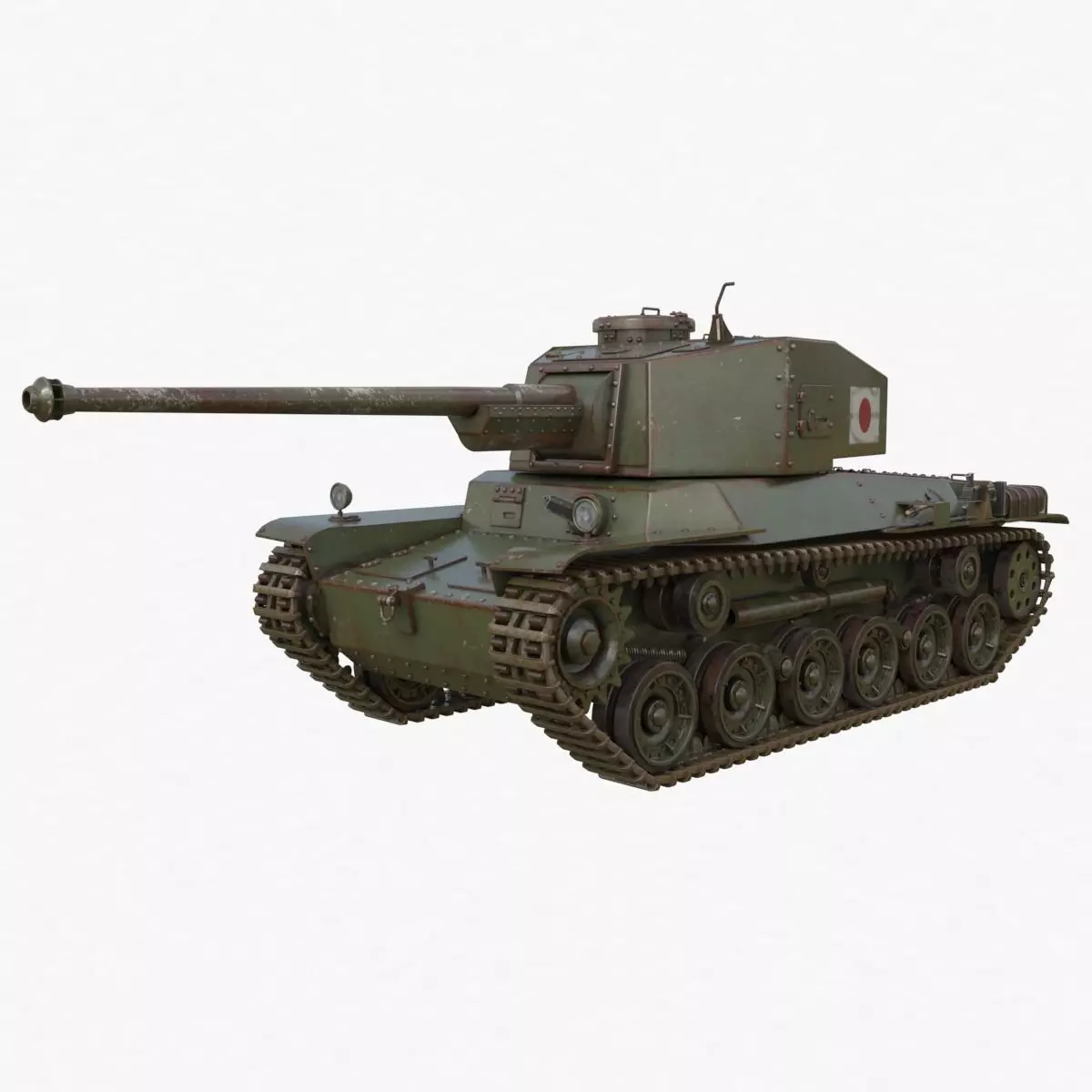 Tank Type 3 Chi-Nu Japan Vray 3D model_0