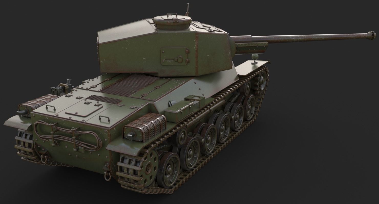 Tank Type 3 Chi-Nu Japan Vray 3D model_19