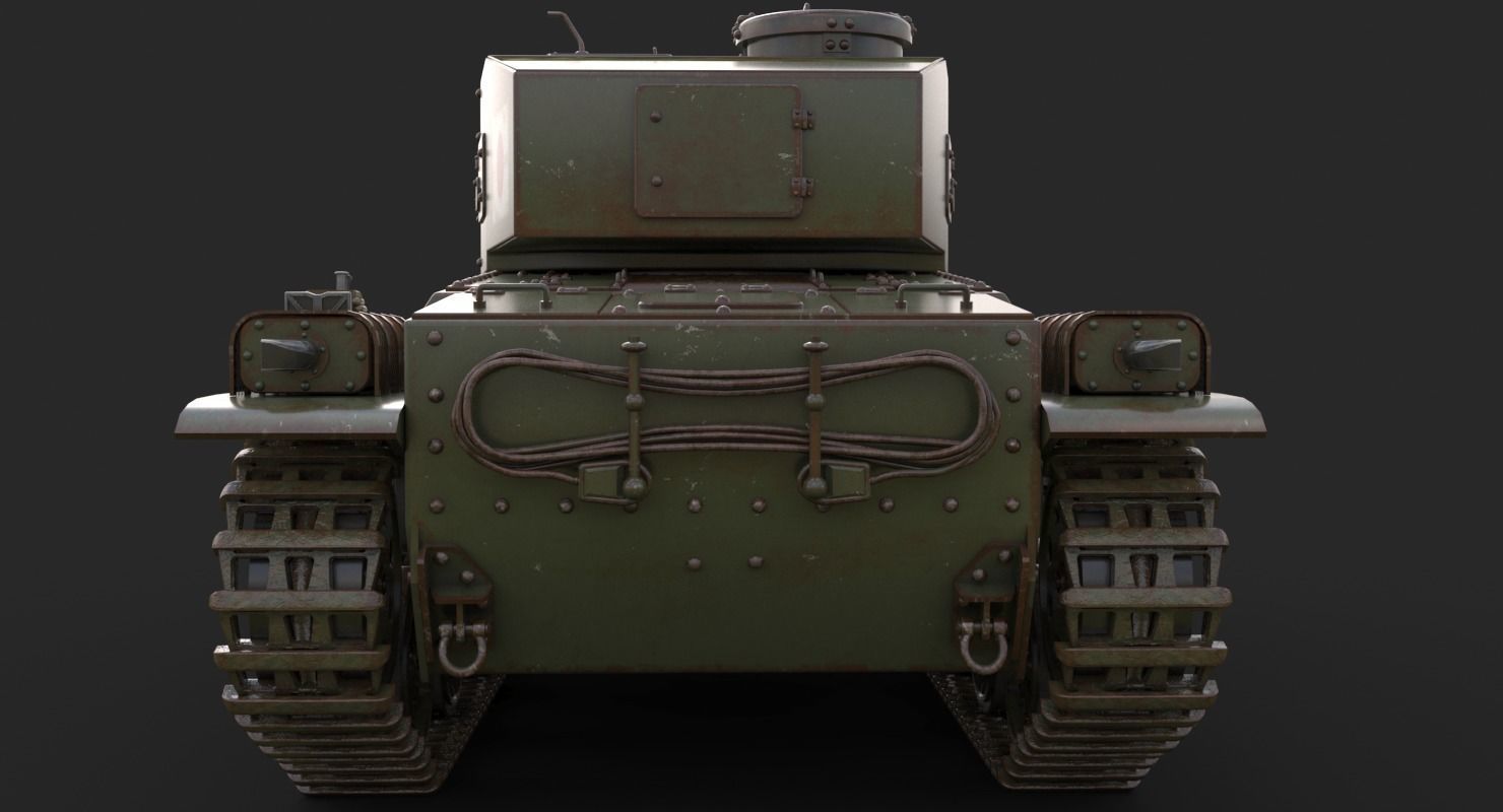 Tank Type 3 Chi-Nu Japan Vray 3D model_8