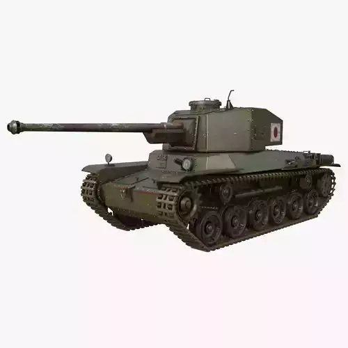 Tank Type 3 Chi-Nu Japan Mental Ray 3D model