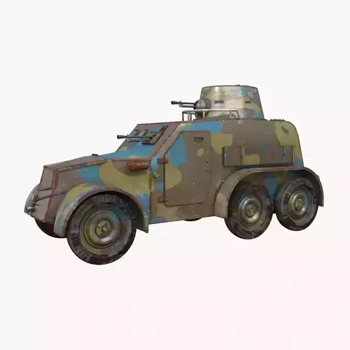 OA vz 30 Armoured Car Czechoslovak Vray 3D model