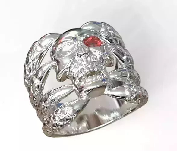 Man ring with a skull