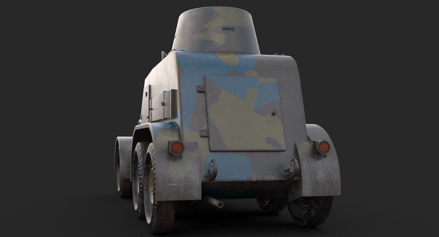 OA vz 30 Armoured Car Czechoslovak Mental Ray 3D model_8