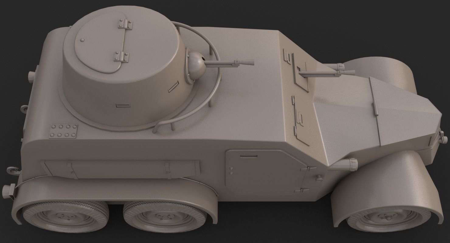 OA vz 30 Armoured Car Czechoslovak Mental Ray 3D model_21