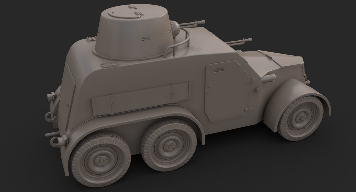 OA vz 30 Armoured Car Czechoslovak Mental Ray 3D model_19