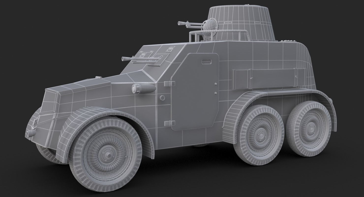 OA vz 30 Armoured Car Czechoslovak Mental Ray 3D model_22