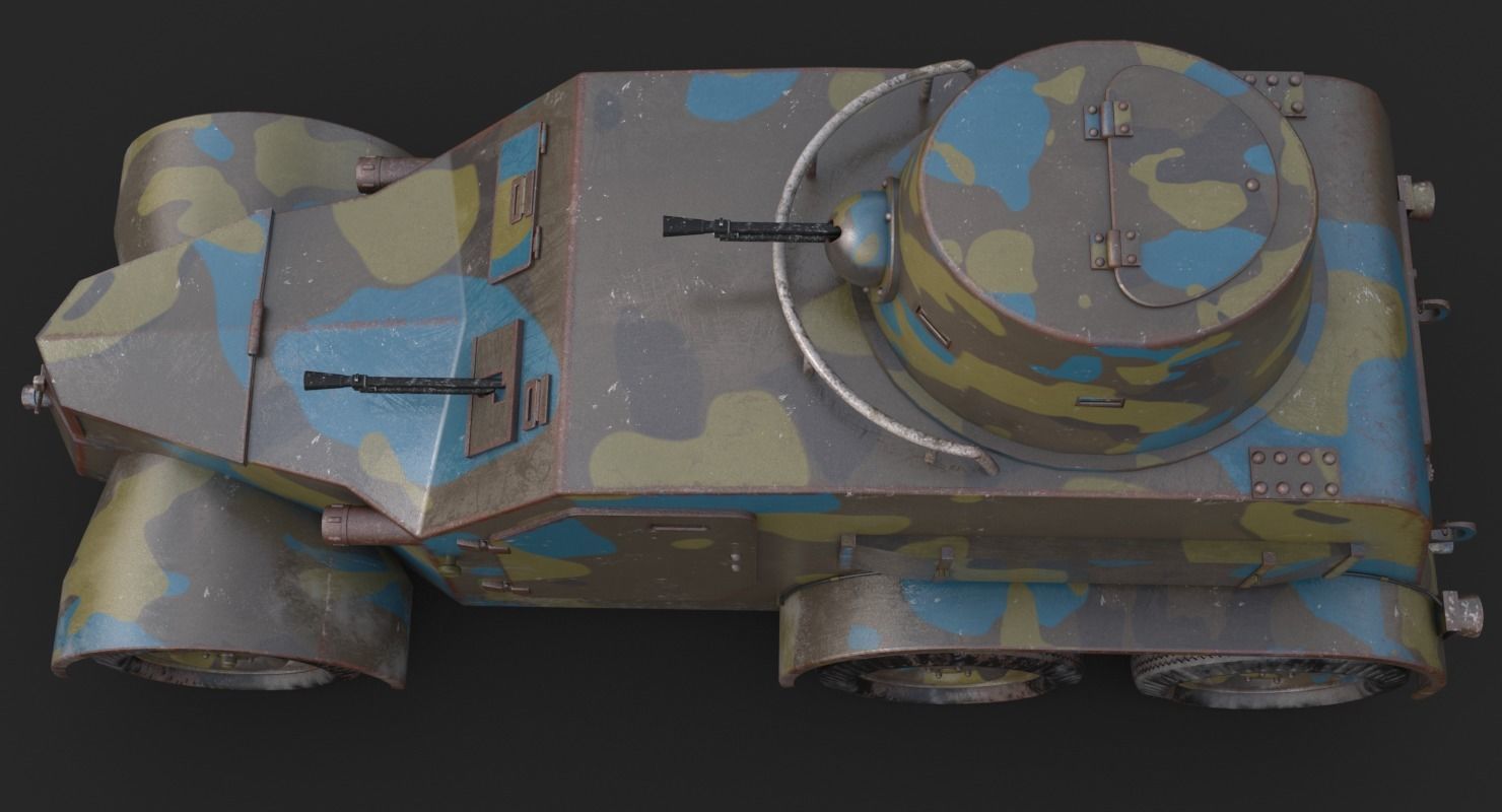 OA vz 30 Armoured Car Czechoslovak Mental Ray 3D model_14