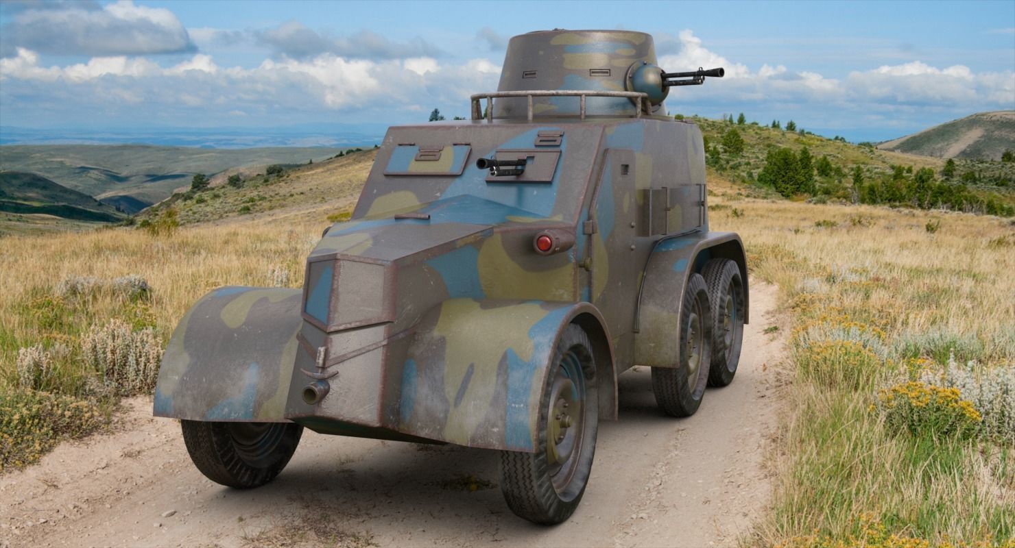 OA vz 30 Armoured Car Czechoslovak Mental Ray 3D model_4