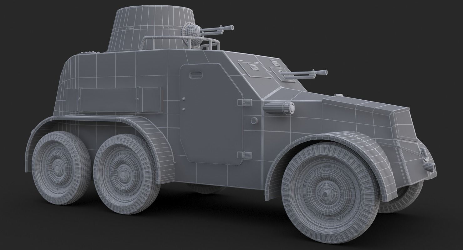 OA vz 30 Armoured Car Czechoslovak Mental Ray 3D model_25