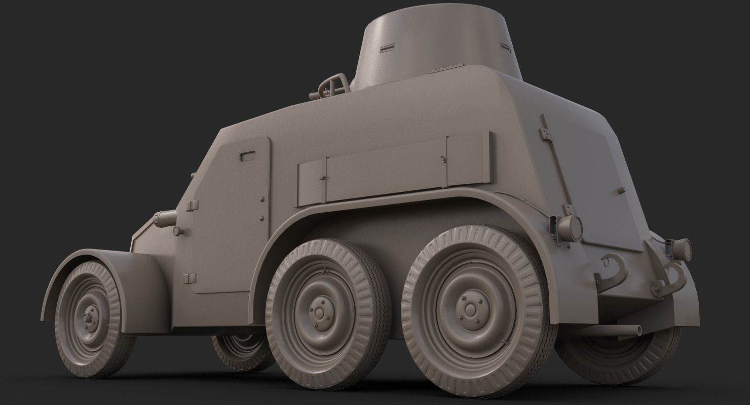 OA vz 30 Armoured Car Czechoslovak Mental Ray 3D model_18
