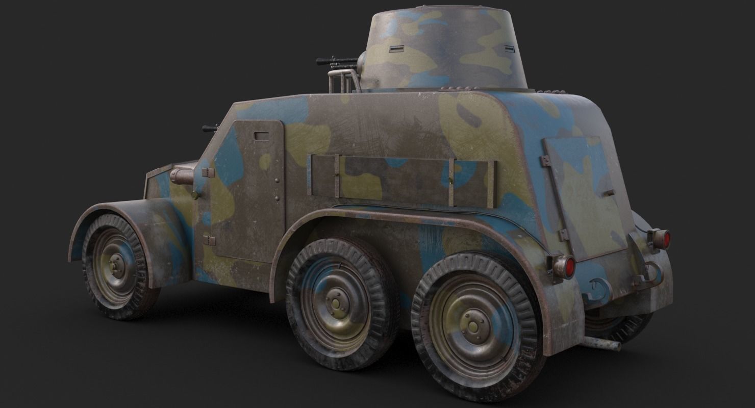 OA vz 30 Armoured Car Czechoslovak Mental Ray 3D model_7