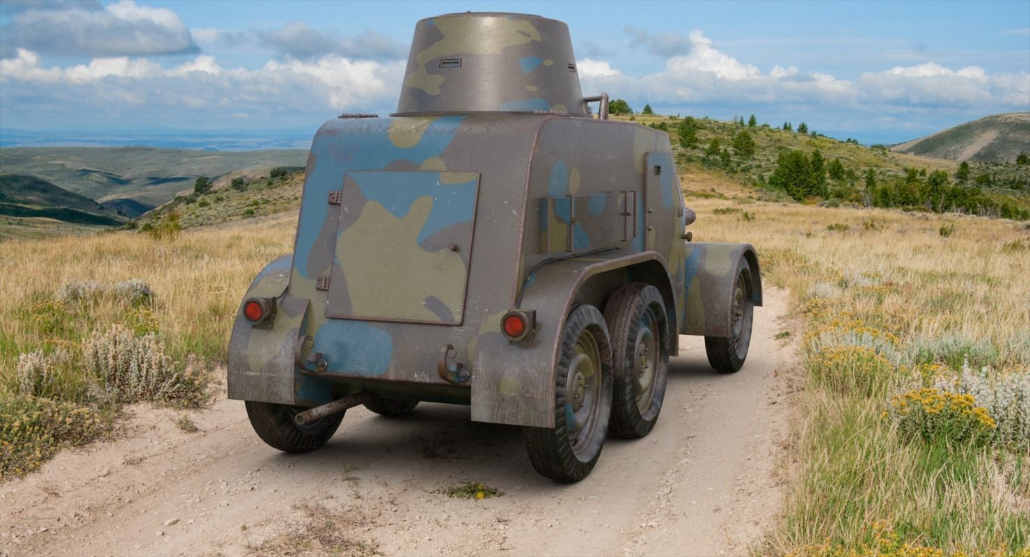 OA vz 30 Armoured Car Czechoslovak Mental Ray 3D model_2