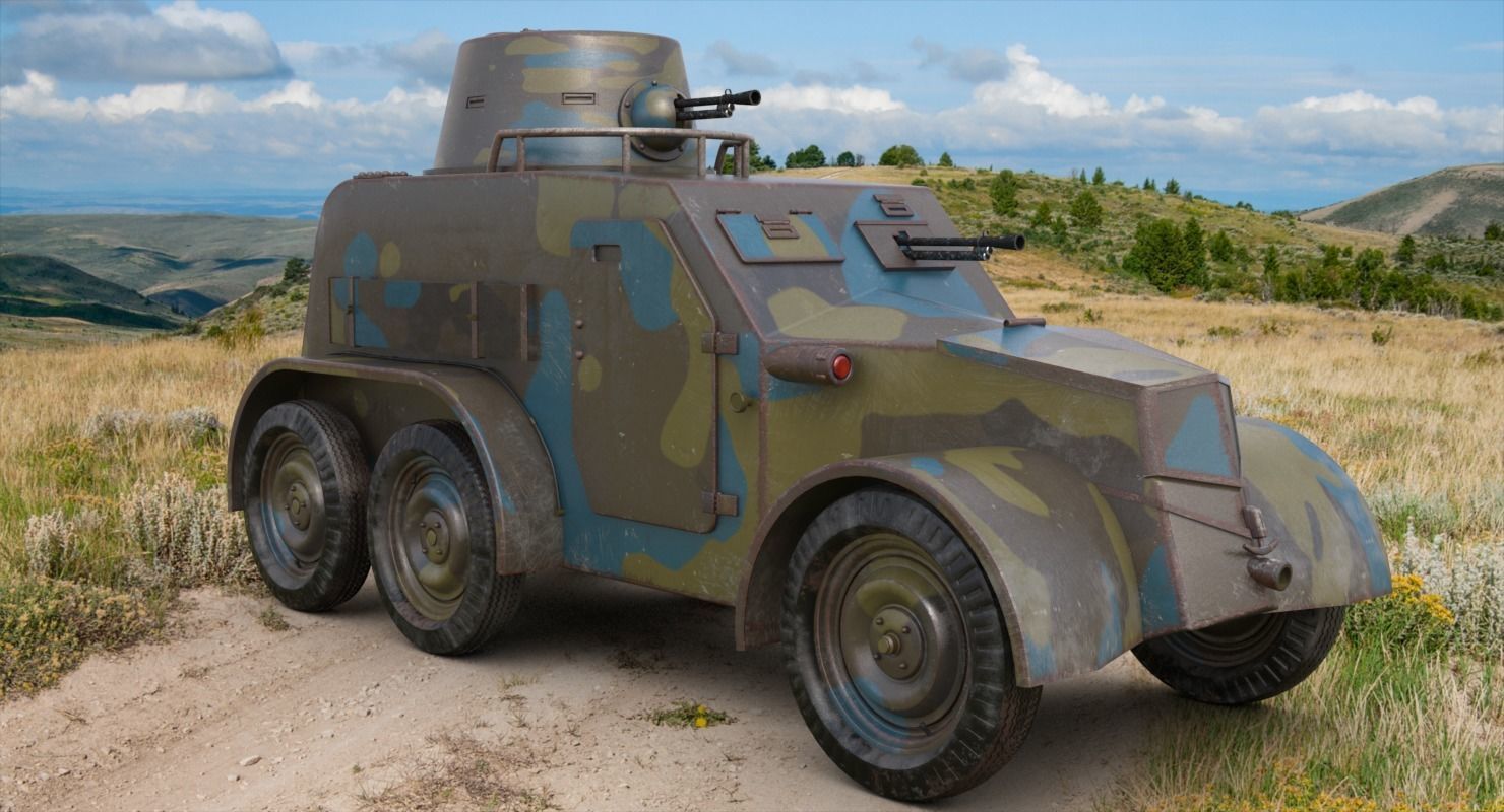 OA vz 30 Armoured Car Czechoslovak Mental Ray 3D model_1