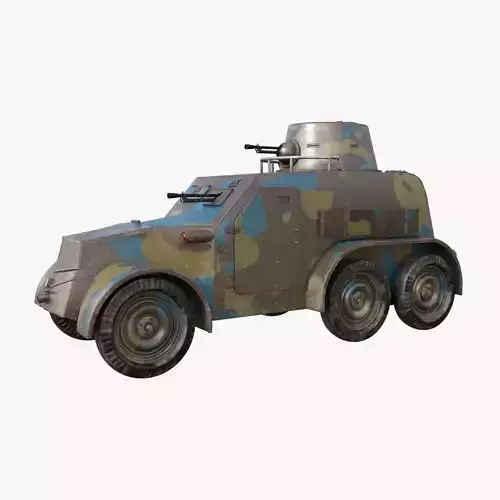 OA vz 30 Armoured Car Czechoslovak Mental Ray 3D model