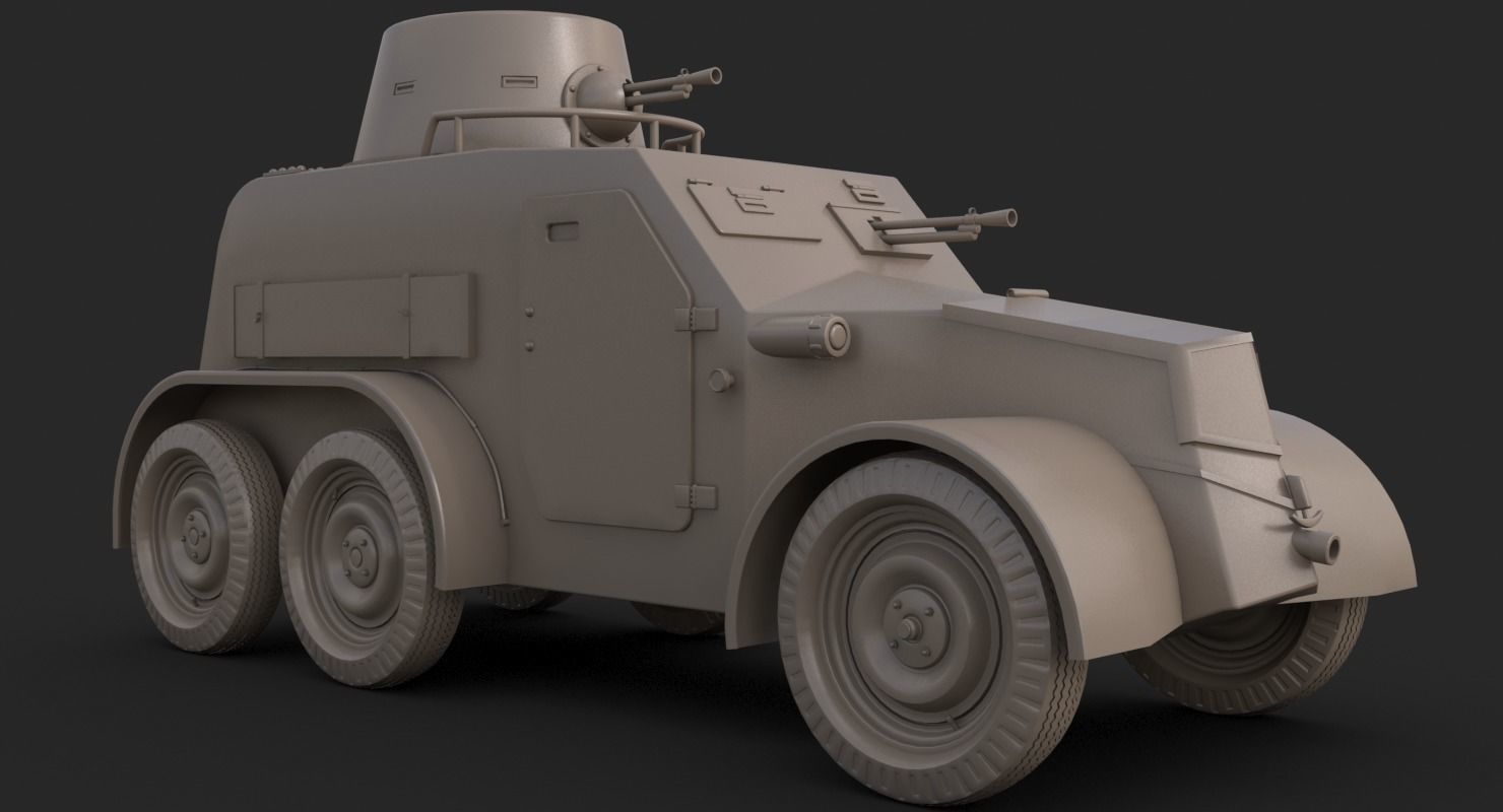 OA vz 30 Armoured Car Czechoslovak Mental Ray 3D model_20