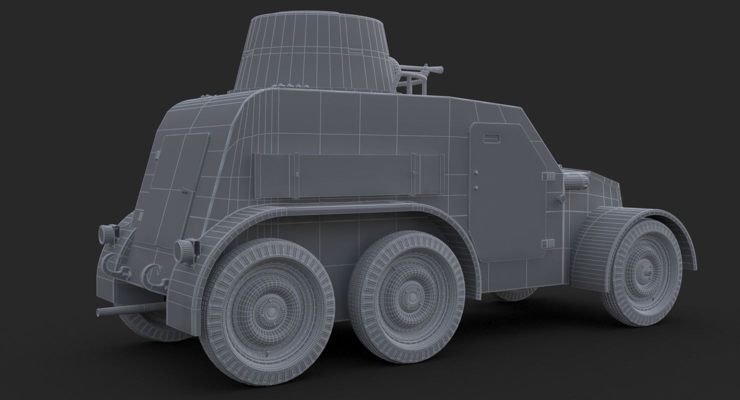 OA vz 30 Armoured Car Czechoslovak Mental Ray 3D model_24