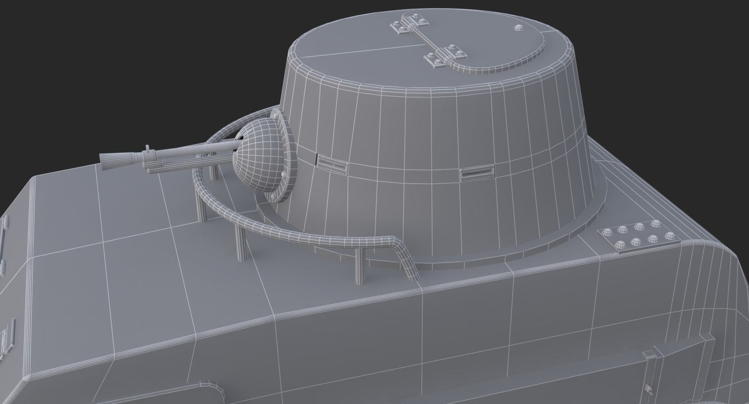 OA vz 30 Armoured Car Czechoslovak Mental Ray 3D model_27