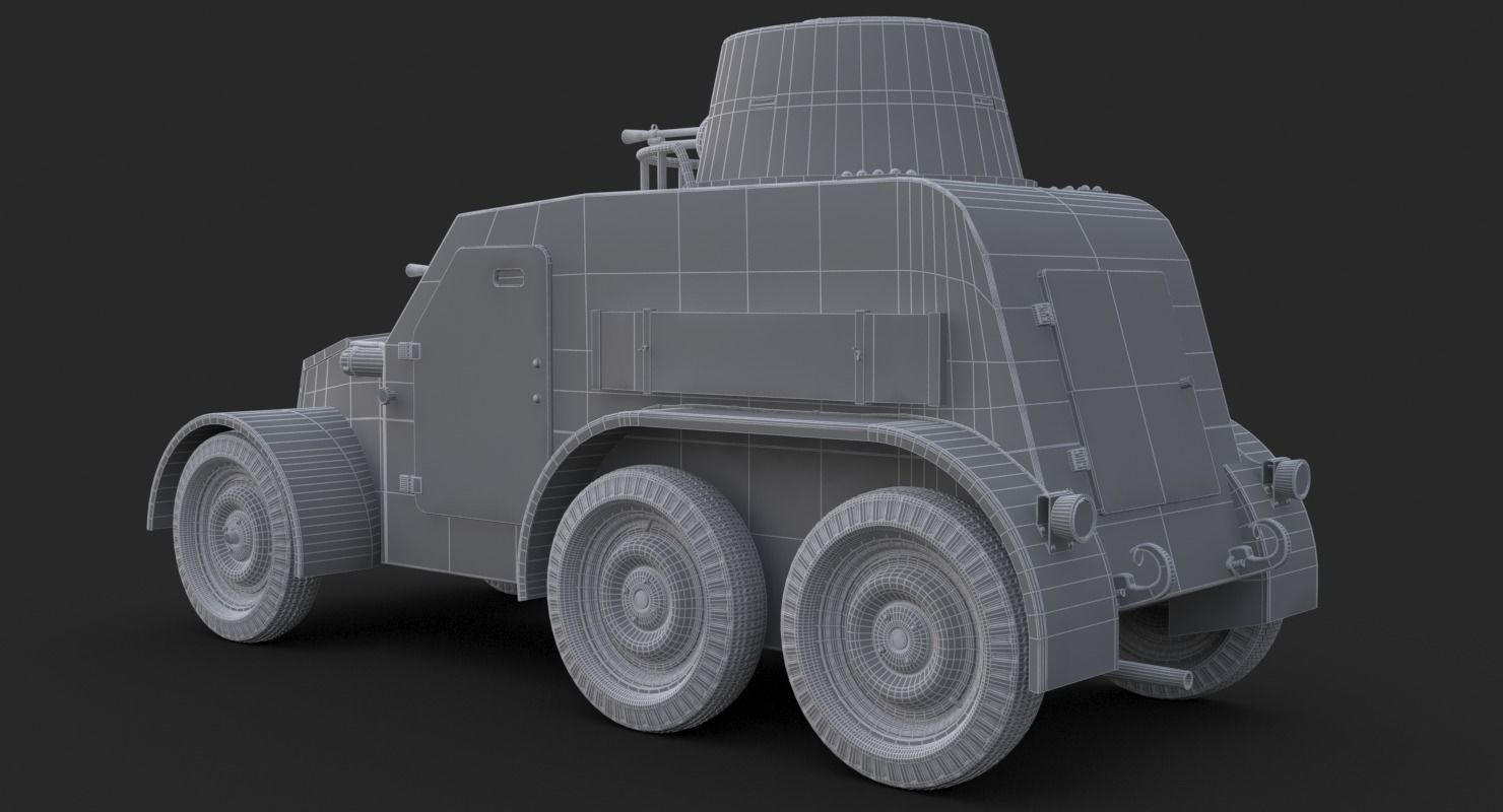 OA vz 30 Armoured Car Czechoslovak Mental Ray 3D model_23