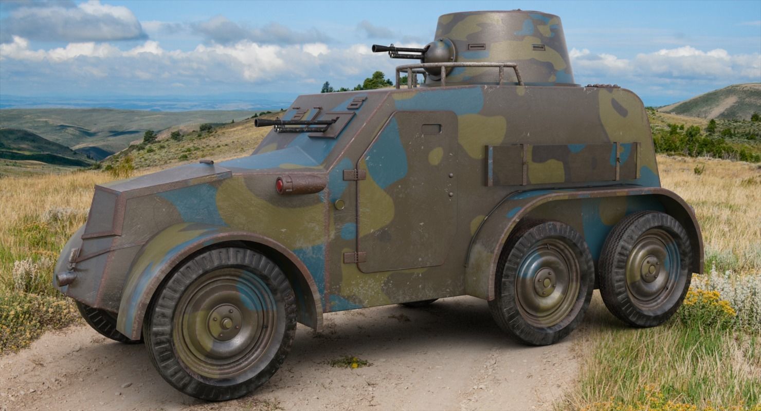 OA vz 30 Armoured Car Czechoslovak Mental Ray 3D model_3