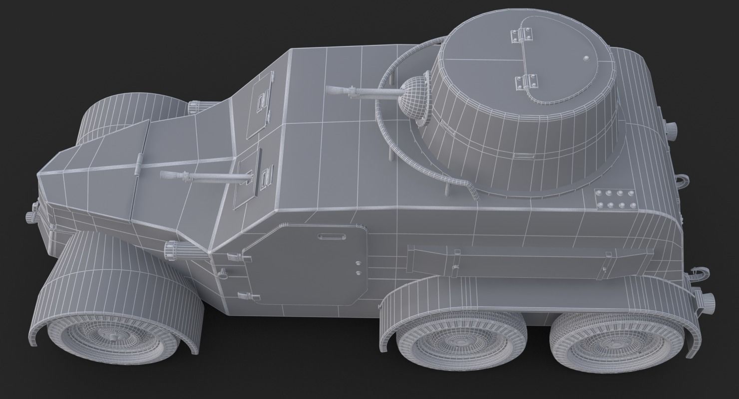 OA vz 30 Armoured Car Czechoslovak Mental Ray 3D model_26